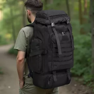 80L waterdichte tactische wandelrugzak met grote capaciteit, camping- en reistas